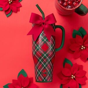 LIMITED EDITION swig Holiday Travel Tumbler with Handle & Straw - Red & Green